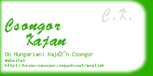 csongor kajan business card